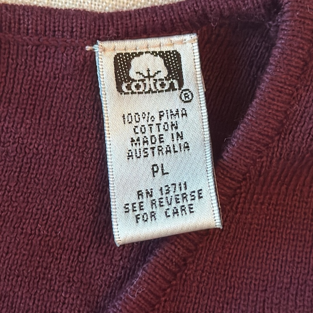 Valerie Stevens Dark Burgundy 100% Pima Cotton Knit Shell - Picture 6 of 9